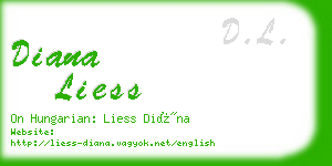 diana liess business card